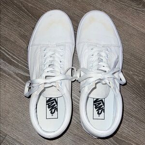 Vans Canvas Old Skool White Sneakers